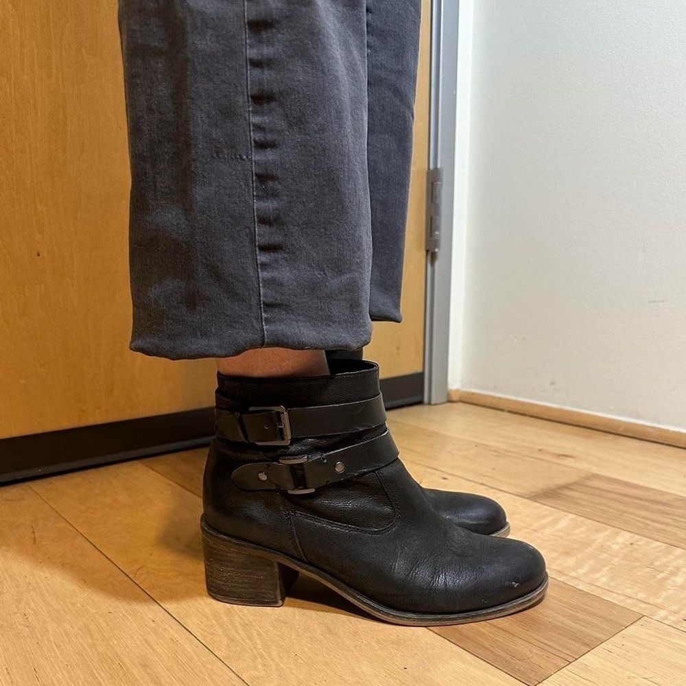 Franco Sarto Black Heeled Boots - Picture 4 of 8